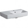 Lavabo Geberit Renova Compact avec plage de dépose, 65x37cm, trou de robinetterie au centre, plage de dépose à gauche, Blanc
