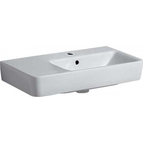 Lavabo Geberit RENOVA COMPACT 650x370mavec étagèregauche blanc KT