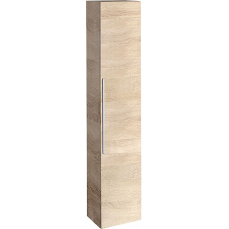 Colonne haute Geberit iConavec une porte: Largeur 36cm, Hauteur 180cm, Profondeur 31.7cm, Chêne naturel / Mélamine structuré bois