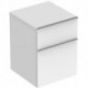 Meuble latéral bas Geberit iConavec deux tiroirs: Largeur 45cm, Hauteur 60cm, Profondeur 47.7cm, Blanc / Laqué mat