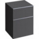 Meuble latéral bas Geberit iConavec deux tiroirs: Largeur 45cm, Hauteur 60cm, Profondeur 47.7cm, Gris velouté / Laqué mat