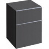 Meuble latéral bas Geberit iConavec deux tiroirs: Largeur 45cm, Hauteur 60cm, Profondeur 47.7cm, Gris velouté / Laqué mat
