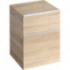 Meuble latéral bas Geberit iConavec deux tiroirs: Largeur 45cm, Hauteur 60cm, Profondeur 47.7cm, Chêne naturel / Mélamine structuré bois
