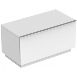 Meuble latéral bas Geberit iConavec un tiroir, au sol: Largeur 89cm, Hauteur 47.2cm, Profondeur 47.7cm, Blanc / Laqué mat