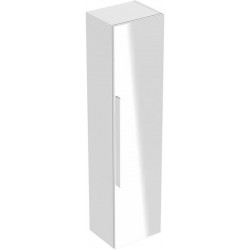Colonne haute Geberit iConavec une porte et miroir extérieur: Largeur 36cm, Hauteur 150cm, Profondeur 31.7cm, Blanc / Laqué mat