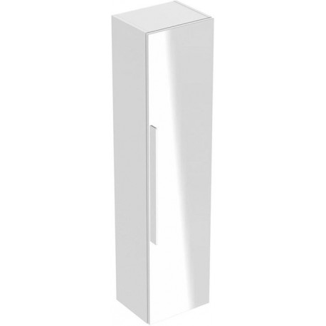 Colonne haute Geberit iConavec une porte et miroir extérieur: Largeur 36cm, Hauteur 150cm, Profondeur 31.7cm, Blanc / Laqué mat