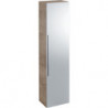 Colonne haute Geberit iConavec une porte et miroir extérieur: Largeur 36cm, Hauteur 150cm, Profondeur 31.7cm, Chêne naturel / Mélamine structuré bois