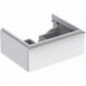 Meuble bas pour lavabo Geberit iCon,avec un tiroir: Largeur 59.5cm, Hauteur 24cm, Profondeur 47.7cm, Blanc / Laqué mat