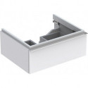 Meuble bas pour lavabo Geberit iCon,avec un tiroir: Largeur 59.5cm, Hauteur 24cm, Profondeur 47.7cm, Blanc / Laqué mat