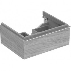 Meuble bas pour lavabo Geberit iCon,avec un tiroir: Largeur 59.5cm, Hauteur 24cm, Profondeur 47.7cm, Chêne naturel / Mélamine structuré bois
