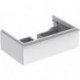 Meuble bas pour lavabo Geberit iCon,avec un tiroir: Largeur 74cm, Hauteur 24cm, Profondeur 47.7cm, Blanc / Laqué mat