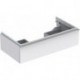 Meuble bas pour lavabo Geberit iCon,avec un tiroir: Largeur 89cm, Hauteur 24cm, Profondeur 47.7cm, Blanc / Laqué mat