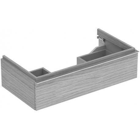 Meuble bas pour lavabo Geberit iCon,avec un tiroir: Largeur 89cm, Hauteur 24cm, Profondeur 47.7cm, Chêne naturel / Mélamine structuré bois