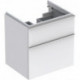 Meuble bas pour lavabo Geberit iCon,avec deux tiroirs: Largeur 59.5cm, Hauteur 62cm, Profondeur 47.7cm, Blanc / Laqué mat
