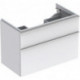Meuble bas pour lavabo Geberit iCon,avec deux tiroirs: Largeur 89cm, Hauteur 62cm, Profondeur 47.7cm, Blanc / Laqué mat