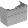 Meuble bas pour lavabo Geberit iCon,avec deux tiroirs: Largeur 89cm, Hauteur 62cm, Profondeur 47.7cm, Chêne naturel / Mélamine structuré bois