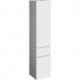 Colonne haute Geberit Renova Planavec deux portes et un tiroir: Largeur 39cm, Hauteur 180cm, Profondeur 36cm, Blanc / Laqué ultra-brillant