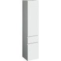 Colonne haute Geberit Renova Planavec deux portes et un tiroir: Largeur 39cm, Hauteur 180cm, Profondeur 36cm, Blanc / Laqué ultra-brillant