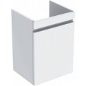 Meuble bas pour lave-mains Geberit Renova Plan,avec une porte: Largeur 41.4cm, Hauteur 58.6cm, Profondeur 34.5cm, Blanc / Laqué ultra-brillant