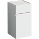 Meubles latéraux bas Geberit Renova Planavec une porte et un tiroir: Largeur 39cm, Hauteur 70cm, Profondeur 36cm, Blanc / Laqué ultra-brillant