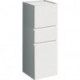 Colonne mi-haute Geberit Renova Planavec deux portes et un tiroir: Largeur 39cm, Hauteur 105cm, Profondeur 36cm, Blanc / Laqué ultra-brillant
