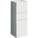 Colonne mi-haute Geberit Renova Planavec deux portes et un tiroir: Largeur 39cm, Hauteur 105cm, Profondeur 36cm, Blanc / Laqué ultra-brillant