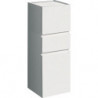 Colonne mi-haute Geberit Renova Planavec deux portes et un tiroir: Largeur 39cm, Hauteur 105cm, Profondeur 36cm, Blanc / Laqué ultra-brillant