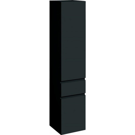Colonne haute Geberit Renova Planavec deux portes et un tiroir: Largeur 39cm, Hauteur 180cm, Profondeur 36cm, Gris velouté / Laqué mat