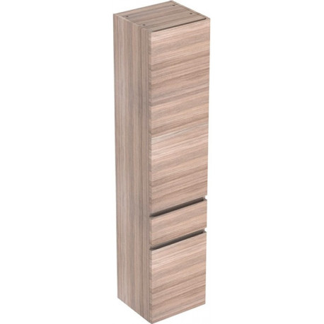 Colonne haute Geberit Renova Planavec deux portes et un tiroir: Largeur 39cm, Hauteur 180cm, Profondeur 36cm, Orme / Film décor structuré