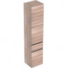 Colonne haute Geberit Renova Planavec deux portes et un tiroir: Largeur 39cm, Hauteur 180cm, Profondeur 36cm, Orme / Film décor structuré