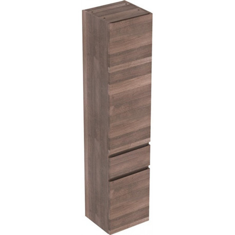 Colonne haute Geberit Renova Planavec deux portes et un tiroir: Largeur 39cm, Hauteur 180cm, Profondeur 36cm, Chêne / Film décor structuré