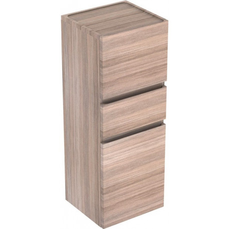 Colonne mi-haute Geberit Renova Planavec deux portes et un tiroir: Largeur 39cm, Hauteur 105cm, Profondeur 36cm, Orme / Film décor structuré