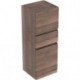 Colonne mi-haute Geberit Renova Planavec deux portes et un tiroir: Largeur 39cm, Hauteur 105cm, Profondeur 36cm, Chêne / Film décor structuré
