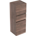 Colonne mi-haute Geberit Renova Planavec deux portes et un tiroir: Largeur 39cm, Hauteur 105cm, Profondeur 36cm, Chêne / Film décor structuré