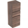 Colonne mi-haute Geberit Renova Planavec deux portes et un tiroir: Largeur 39cm, Hauteur 105cm, Profondeur 36cm, Chêne / Film décor structuré