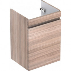 Meuble bas pour lave-mains Geberit Renova Plan,avec une porte: Largeur 41.4cm, Hauteur 58.6cm, Profondeur 34.5cm, Orme / Film décor structuré