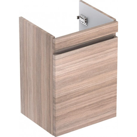 Meuble bas pour lave-mains Geberit Renova Plan,avec une porte: Largeur 41.4cm, Hauteur 58.6cm, Profondeur 34.5cm, Orme / Film décor structuré