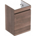 Meuble bas pour lave-mains Geberit Renova Plan,avec une porte: Largeur 41.4cm, Hauteur 58.6cm, Profondeur 34.5cm, Chêne / Film décor structuré