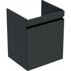 Meuble bas pour lavabo Geberit Renova Plan,avec un tiroir et un tiroir à l'anglaise: Largeur 48cm, Hauteur 58.6cm, Profondeur 40cm, Gris velouté / Laqué mat