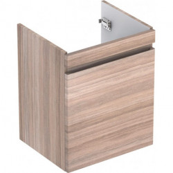 Meuble bas pour lavabo Geberit Renova Plan,avec un tiroir et un tiroir à l'anglaise: Largeur 48cm, Hauteur 58.6cm, Profondeur 40cm, Orme / Film décor structuré