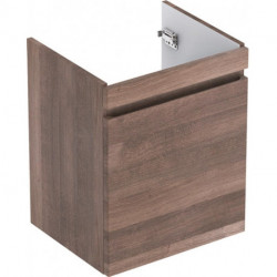 Meuble bas pour lavabo Geberit Renova Plan,avec un tiroir et un tiroir à l'anglaise: Largeur 48cm, Hauteur 58.6cm, Profondeur 40cm, Chêne / Film décor structuré