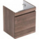 Meuble bas pour lavabo Geberit Renova Plan,avec un tiroir et un tiroir à l'anglaise: Largeur 52.6cm, Hauteur 58.6cm, Profondeur 43.8cm, Chêne / Film décor structuré