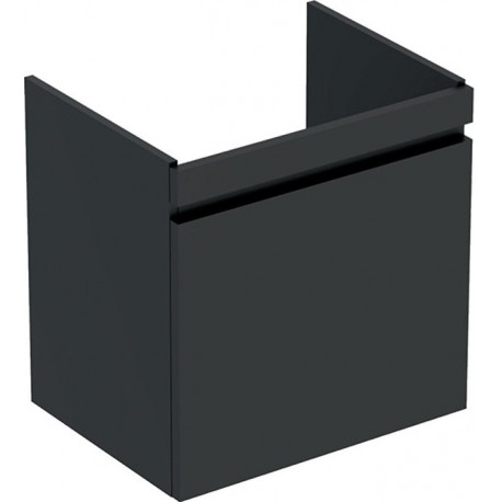 Meuble bas pour lavabo Geberit Renova Plan,avec un tiroir et un tiroir à l'anglaise: Largeur 57.6cm, Hauteur 58.6cm, Profondeur 43.8cm, Gris velouté / Laqué mat