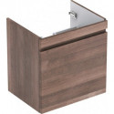 Meuble bas pour lavabo Geberit Renova Plan,avec un tiroir et un tiroir à l'anglaise: Largeur 57.6cm, Hauteur 58.6cm, Profondeur 43.8cm, Chêne / Film décor structuré