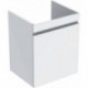 Meuble bas pour lavabo Geberit Renova Plan,avec un tiroir et un tiroir à l'anglaise: Largeur 48cm, Hauteur 58.6cm, Profondeur 40cm, Blanc / Laqué ultra-brillant