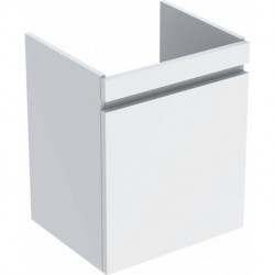 Meuble bas pour lavabo Geberit Renova Plan,avec un tiroir et un tiroir à l'anglaise: Largeur 48cm, Hauteur 58.6cm, Profondeur 40cm, Blanc / Laqué ultra-brillant