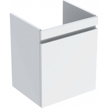 Meuble bas pour lavabo Geberit Renova Plan,avec un tiroir et un tiroir à l'anglaise: Largeur 48cm, Hauteur 58.6cm, Profondeur 40cm, Blanc / Laqué ultra-brillant