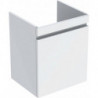 Meuble bas pour lavabo Geberit Renova Plan,avec un tiroir et un tiroir à l'anglaise: Largeur 48cm, Hauteur 58.6cm, Profondeur 40cm, Blanc / Laqué ultra-brillant