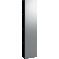 Etagère Geberit iConavec miroir: Largeur 28cm, Hauteur 120cm, Profondeur 14cm, Gris velouté / Laqué mat