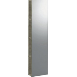 Etagère Geberit iConavec miroir: Largeur 28cm, Hauteur 120cm, Profondeur 14cm, Chêne naturel / Mélamine structuré bois